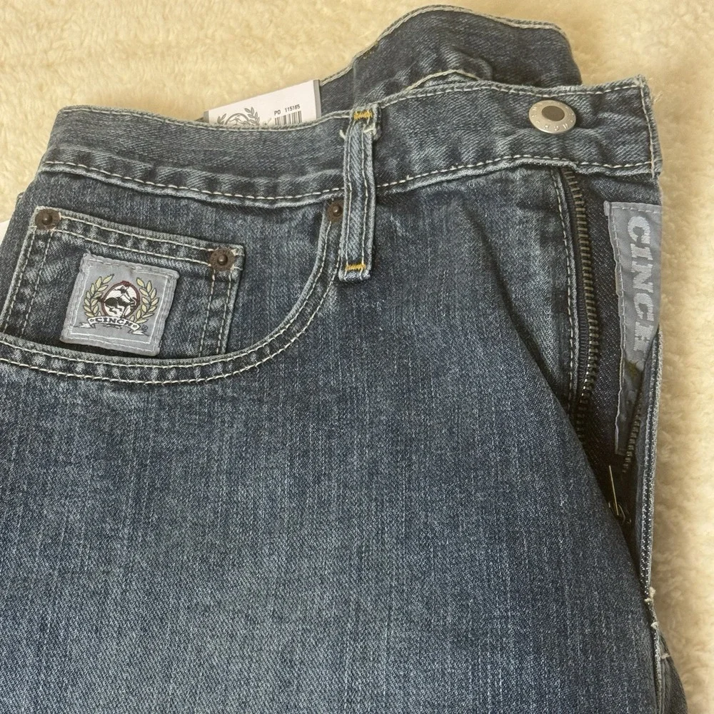 NWT Cinch Silver Label Slim Jeans Men's 35x32 Mid Rise Straight Leg Denim
